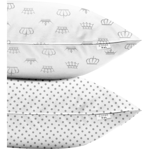 Набор наволочек Cosas Set Pillow Crown Dots Grey 50х70 2 шт (4822052023570) лучшая модель в Ровно