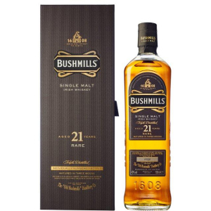 Віскі Bushmills Single Malt 21 рік витримки 0.7 л 40% у подарунковій упаковці (5055966830036)