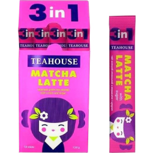 Матча латте Teahouse з цукром 3 в 1 у стиках 10 шт x 15 г (4820209840971) краща модель в Рівному