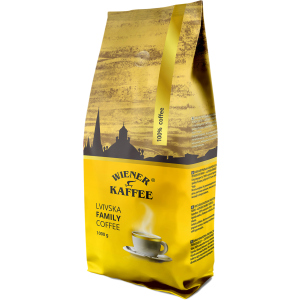 Кава смажена у зернах Віденська кава Lvivska Family 1кг (4820000373883)