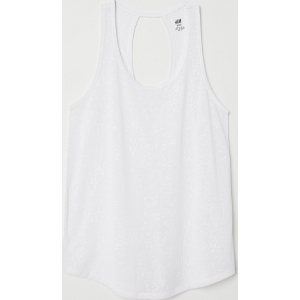 Майка спортивна H&amp;M Sport 0625316-8 XS Біла (2000001477076) краща модель в Рівному