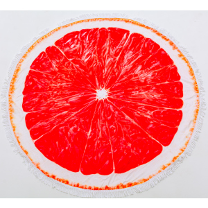 Пляжний рушник MirSon №5056 Summer Time Grapefruit 150x150 см краща модель в Рівному