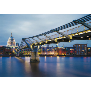 Фотошпалери паперові Komar Millennium Bridge (Міст тисячоліття) 368х254 см 8 сегментів (8-924)