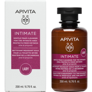 Ніжна пінка для інтимної гігієни Apivita Intimate Захист від сухості 200 мл (5201279071080) ТОП в Рівному