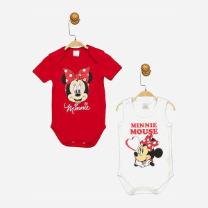 Боді Disney Minni Mouse MN17359 74-80 см 2 шт Біло-червоне (8691109875792) краща модель в Рівному