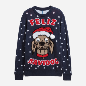 Джемпер H&M 0501509_navidog M Синий (LD2000000878171) лучшая модель в Ровно