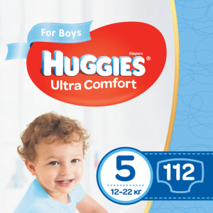 купить Подгузники Huggies Ultra Comfort 5 Mega для мальчиков 112 шт (56x2) (5029054218136)