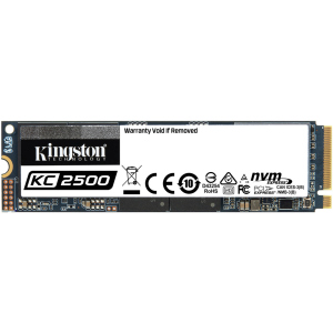 Kingston KC2500 1 ТБ NVMe M.2 2280 PCIe 3.0 x4 3D NAND TLC (SKC2500M8/1000G) ТОП в Рівному