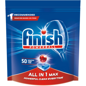 Таблетки для посудомийних машин FINISH All in 1 Max 50 шт (5900627062359/5997321733524) в Рівному