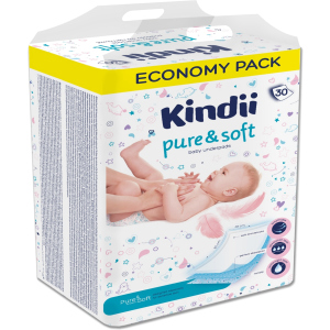 Одноразові пелюшки для дітей Kindii Pure & Soft 60х40 30 шт (5900095032304) ТОП в Рівному