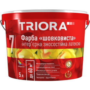 купить Краска шелковистая износостойкая латексная TRIORA 3 л Белая (4823048022164)