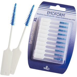 Безметалловые межзубные щетки Dr. Wild Emoform Brush'n clean XL с фторидом натрия 20 шт (7611841139809) (11.4506) лучшая модель в Ровно