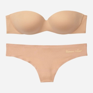 Комплект белья Victoria's Secret 203606599 38D/One size Бежевый (1159754002) лучшая модель в Ровно