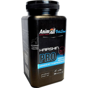 Витаминная добавка AnimAll VetLine Hair Skin PRO для крупных пород собак 2 г х 250 т. (4820150205423) в Ровно