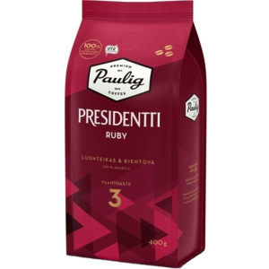 Кофе в зернах Paulig Presidentti Ruby 400 г (6411300176748) краща модель в Рівному