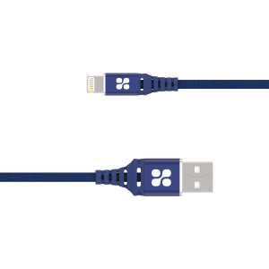 Кабель Promate NerveLink-i USB/Lightning MFI 2.4A 1.2 m Blue (nervelink-i.blue) ТОП в Рівному