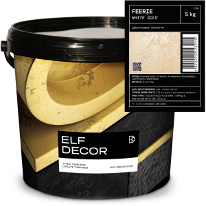 Декоративна штукатурка Elf Decor Feerie 0.5 - 1 мм 5 кг White Gold (mba5FEE_W-G) ТОП в Рівному