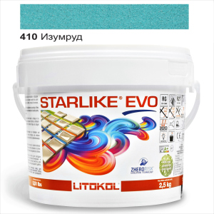 Эпоксидная затирка Litokol Starlike EVO 410 Изумруд (бирюзовая) 2,5кг