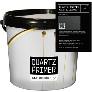 Кварцова ґрунтовка Elf Decor QUARTZ PRIMER Nero 3 л Темно-графітова (mbaQPnero_3) в Рівному