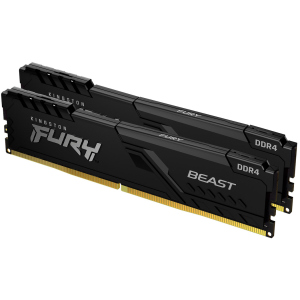 Оперативна пам'ять Kingston Fury DDR4-2666 16384MB PC4-21300 (Kit of 2x8192) Beast Black (KF426C16BBK2/16) в Рівному