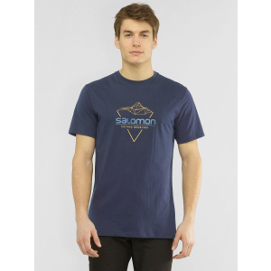 Футболка Salomon Blend Logo Tee M LC1408400 S Синя (0193128348342) ТОП в Рівному