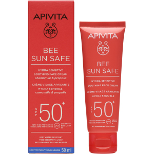 Сонцезахисний крем для обличчя Apivita Bee Sun Safe SPF50+ Заспокійливий 50 мл (5201279080204)