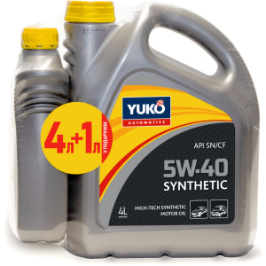 Моторное масло Yuko Synthetic 5W-40 4 л + 1 л (4820070241167_stock) рейтинг