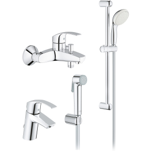 Набір змішувачів GROHE Eurosmart 27598005 (27598001+33300002+23124002) краща модель в Рівному