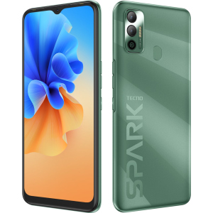 Мобільний телефон Tecno Spark 7 4/128GB NFC Spruce Green (4895180766435) надійний