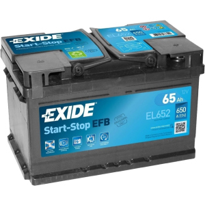 Автомобільний акумулятор Exide Start-Stop EFB 65 А·год Єв (-/+) Euro (650EN) (EL652) ТОП в Рівному