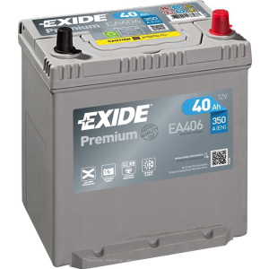 Автомобильный аккумулятор Exide Premium 40 А·ч Ев (-/+) Asia (350EN) (EA406)