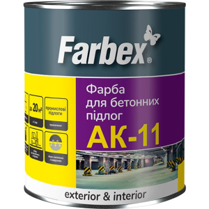 Фарба для бетонної підлоги АК-11 Farbex 2.8 кг Світло-сіра (4823083309527) в Рівному