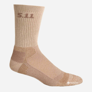 Носки тактические 5.11 Tactical Level I 6 Sock - Regular Thickness 59047 L Coyote (2000000145488) ТОП в Ровно