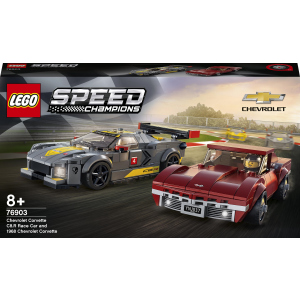 Конструктор LEGO Speed ​​Champions Chevrolet Corvette C8.R Race Car and 1968 Chevrolet Corvette 512 деталей (76903) краща модель в Рівному