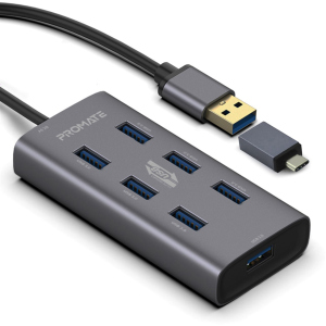 USB-хаб Promate EzHub-7 7хUSB 3.0 Grey (ezhub-7.grey)