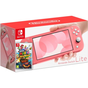 Nintendo Switch Lite Coral + Гра Super Mario 3D World + Bowser's Fury (російська версія) краща модель в Рівному