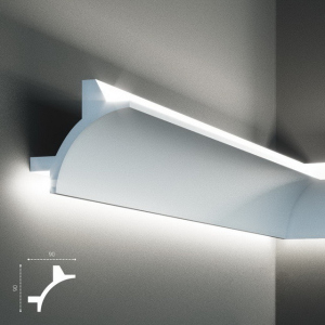 Карниз Tesori KF703 (90x90)мм лучшая модель в Ровно