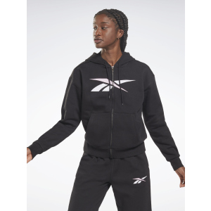 Спортивна кофта Reebok TE Vector FZ Hoodie H62058 Black (4064056738153) краща модель в Рівному