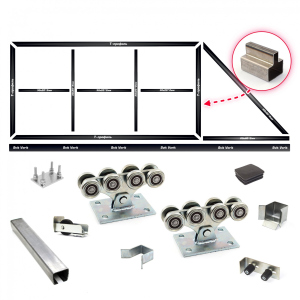 Комплект ворот КСС (Свари сам) на проем 4,5 метра, длина створки 7 метров 200 см, Світ Воріт в Ровно