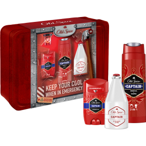 Подарунковий набір для чоловіків Old Spice Твердий дезодорант Captain 50 мл + Гель для душу 250 мл + Лосьйон після гоління 100 мл (8006540413722) рейтинг