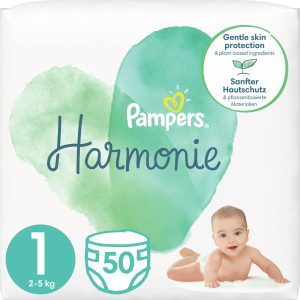 Підгузки Pampers Harmonie Newborn Розмір 1 (2-5 кг) 50 шт (8006540156513) ТОП в Рівному