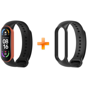 Xiaomi Mi Band 6 MiJobs двоколірний чорний/помаранчевий (MJ6-DSS005BO) ТОП в Рівному