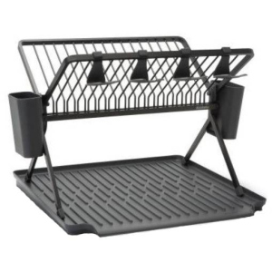 Сушарка для посуду Brabantia Foldable Dish Rack Large Темно-сіра (139482) краща модель в Рівному