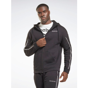 Толстовка Reebok Te Piping Fz Hoodie GS9301 Black (4064055484853)