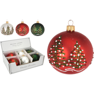 Набор елочных шаров Christmas Decoration 10 см 6 шт TREES DECO (AVG113840)