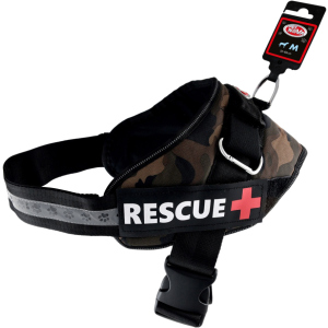 Шлей посилений Pet Nova Rescue+ M 55-65 см Камуфляжний (HA-RESCUE-CAMUFLAGE-M) (5903031442342) краща модель в Рівному