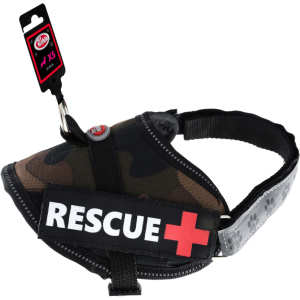 Шлея усиленная Pet Nova Rescue+ XS 30-40 см Камуфляжная (HA-RESCUE-CAMUFLAGE-XS) (5903031442328)