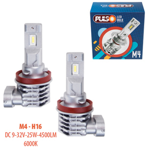 Автолампи Pulso M4-H16/LED-chips CREE/9-32v/2x25w/4500Lm/6000K (M4-H16) в Рівному