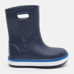 Гумові чоботи Crocs Kids Crocband Rain Boot K 205827-4KB-C10 27-28 Темно-сині (191448389694) краща модель в Рівному