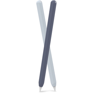 Силіконові чохли AhaStyle для Apple Pencil 2 комплект 2 шт Темно-синій, світло-синій (AHA-01650-NNL) ТОП в Рівному